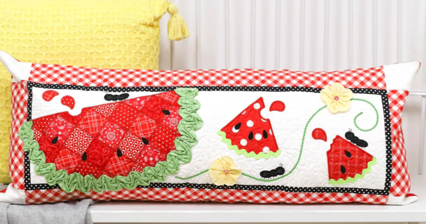 Kimberbell Slice of Summer Watermelon bench Pillow