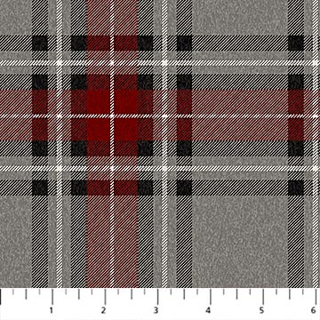 West Creek Flannel Grey Red W23904 94