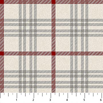 West Creek Flannel off White Red W23905 11