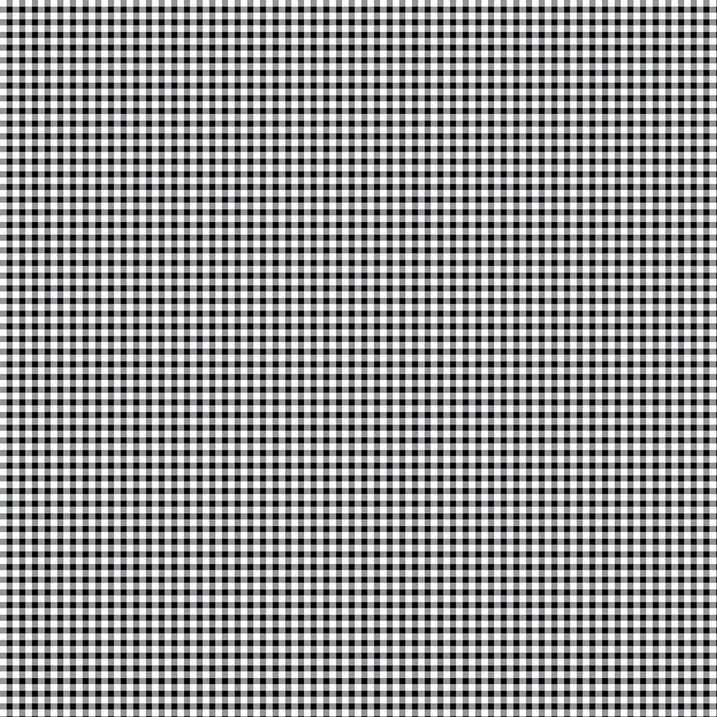 Warp and Weft Black and White Gingham 10207Y 99