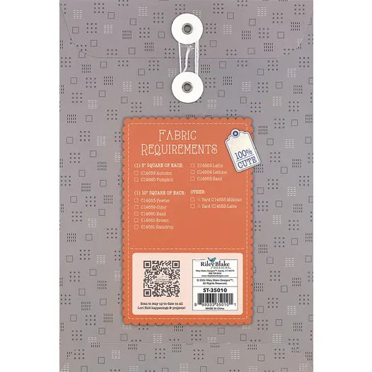 Quilt Seeds Pumpkin #1 Quilt Block Kit