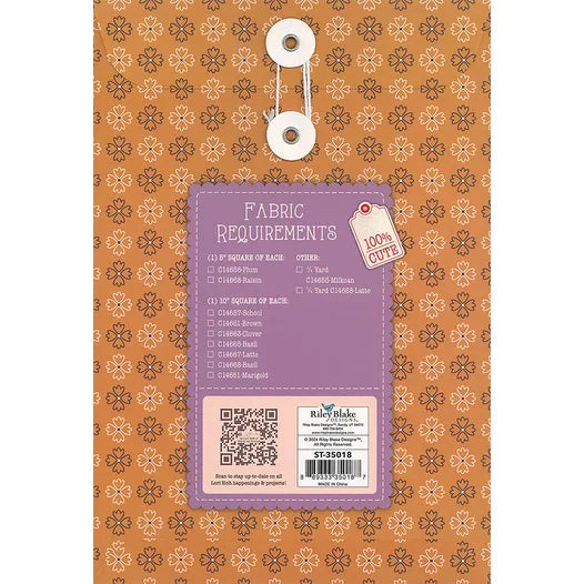 Quilt Seeds Pumpkin #9 Quilt Block Kit