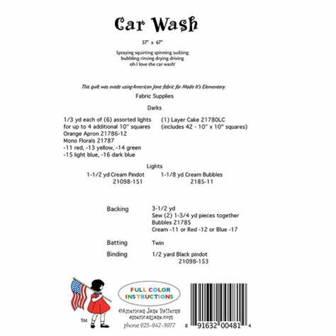 Car Wash Quilt Pattern