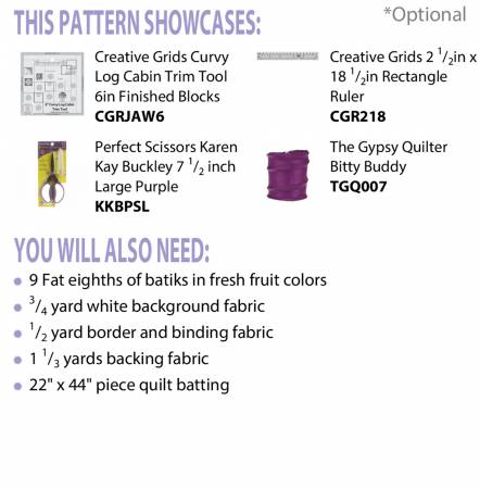 Citrus and Berries Table Runner Pattern