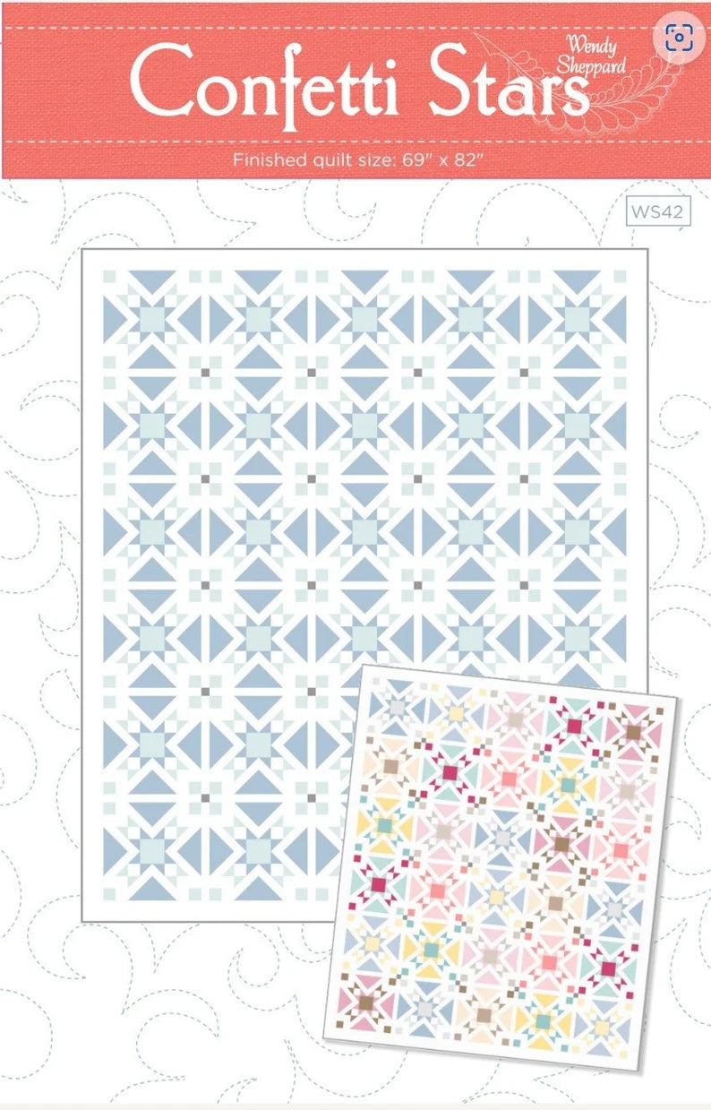 Confetti Stars Quilt Pattern