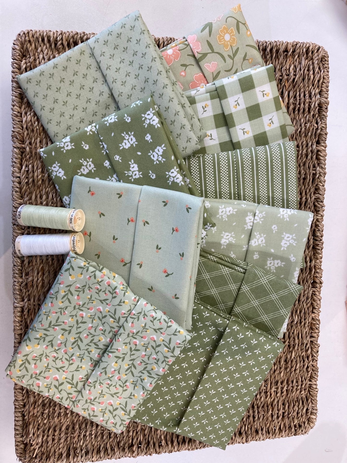 Flower Girl Fat Quarter Bundle Green