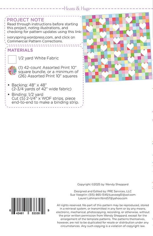 Hearts and Hugs Quilt Pattern