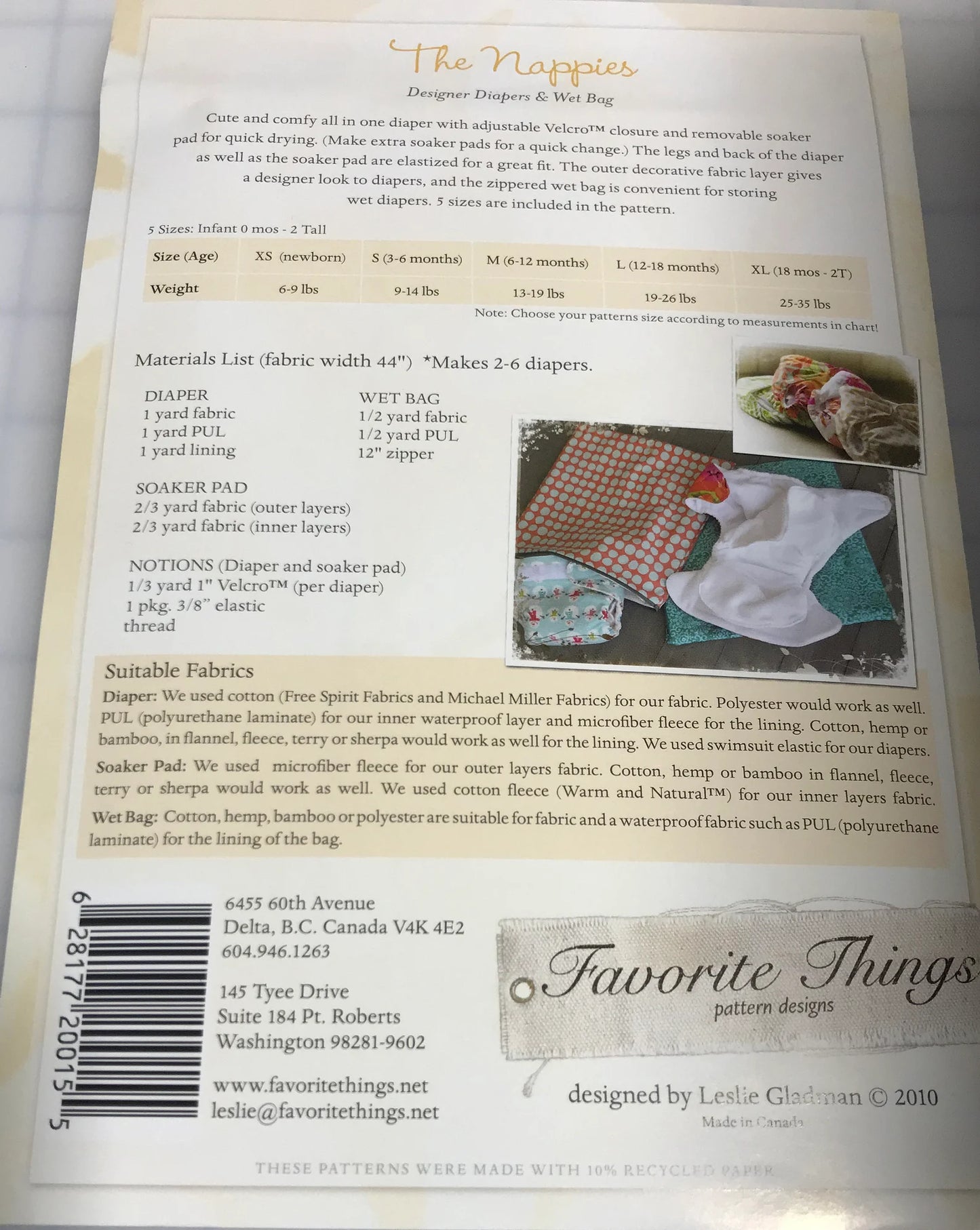The Nappies Pattern