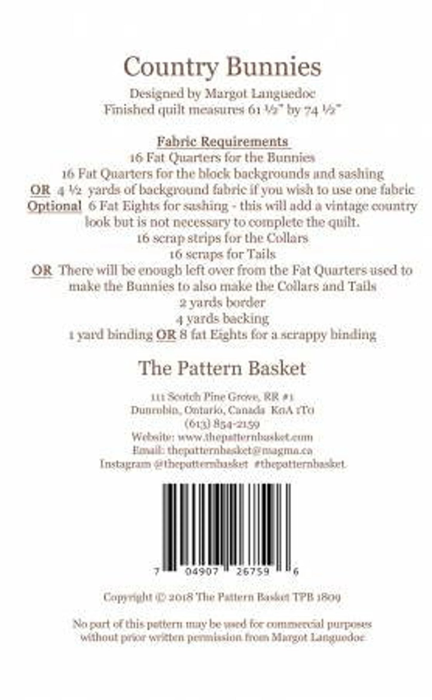 Country Bunnies Pattern