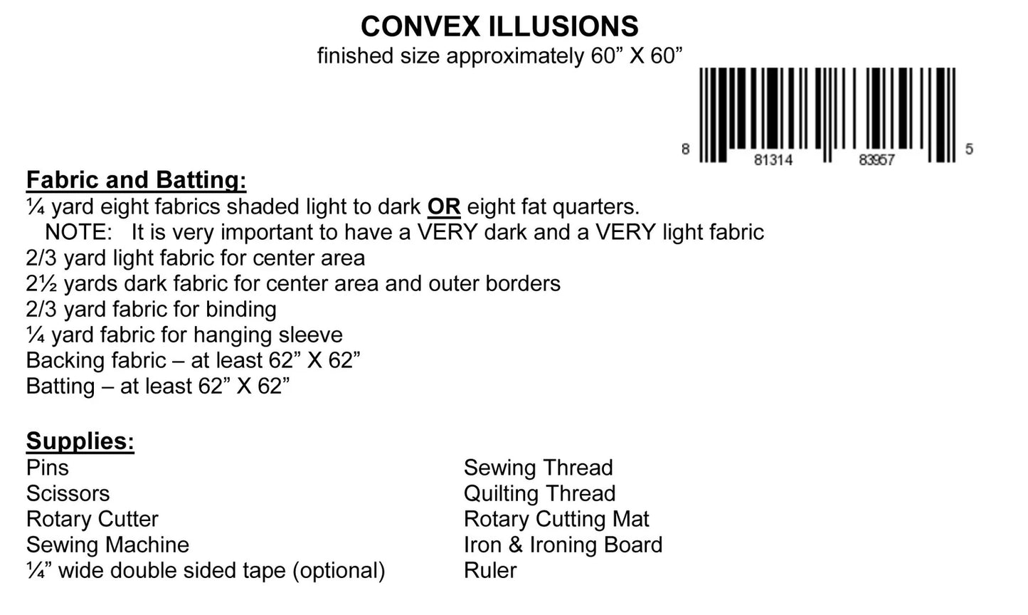 Convex Illusions Quilt Pattern