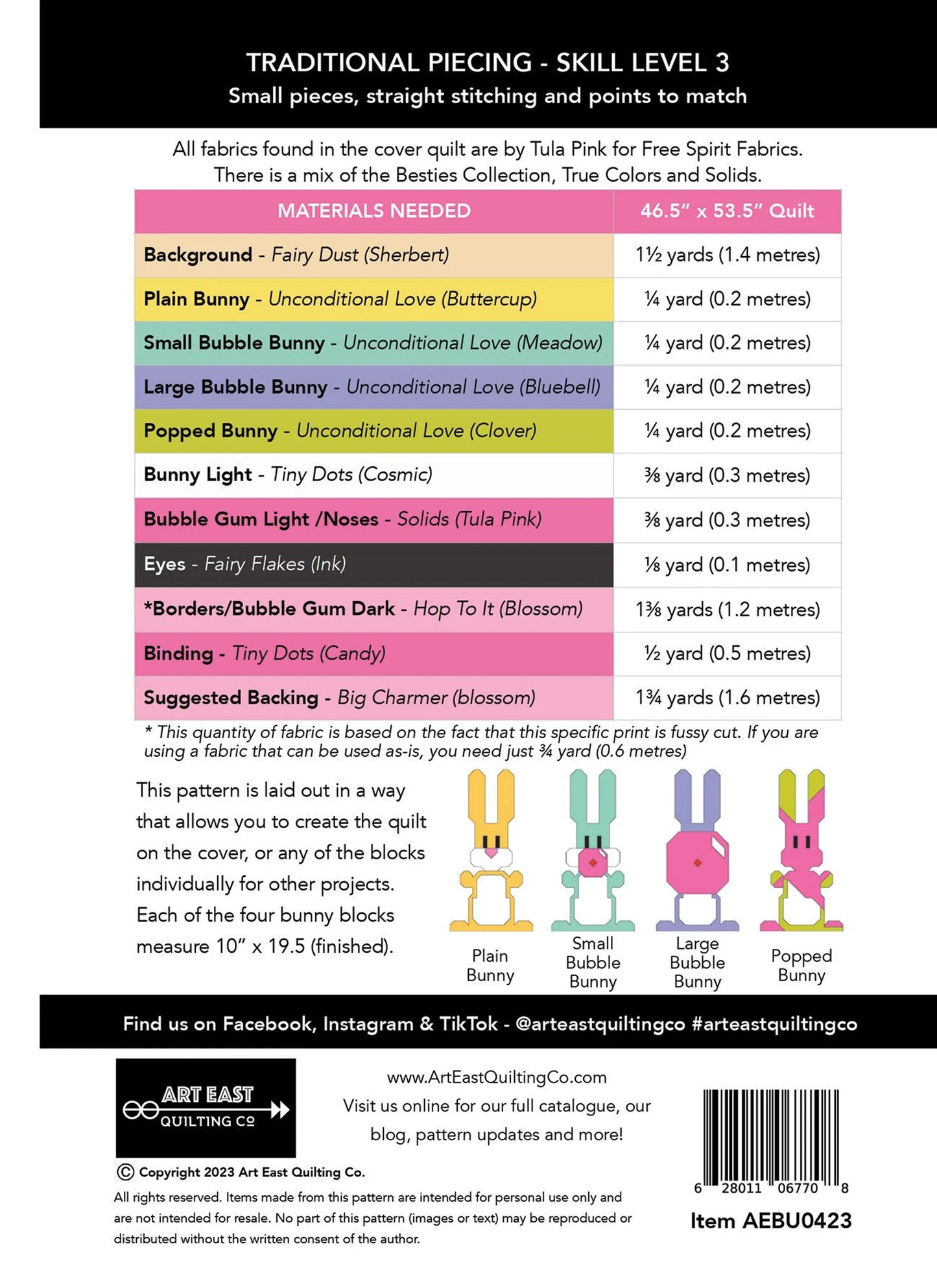 Blowing Up Bunnies Pattern