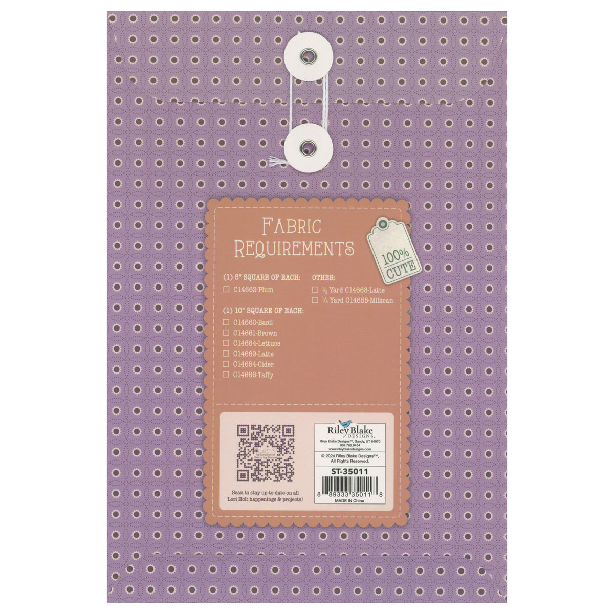 Quilt Seeds Pumpkin #2 Quilt Block Kit