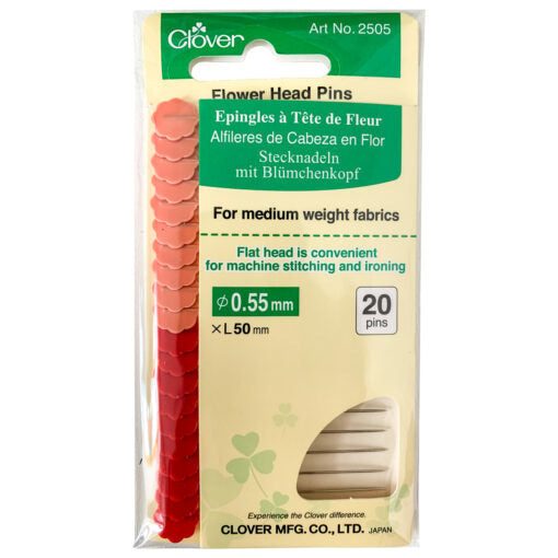 Clover Pink Flower Head Pins