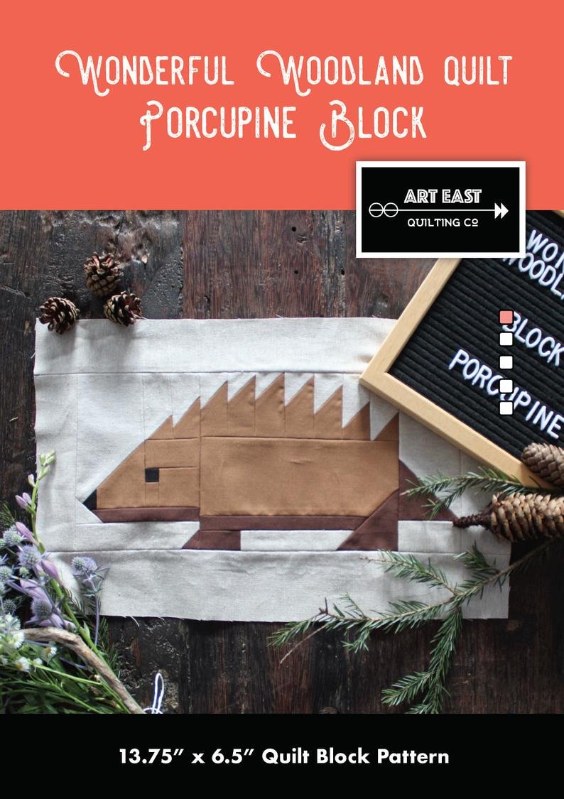 Wonderful Woodland Quilt Porcupine Block