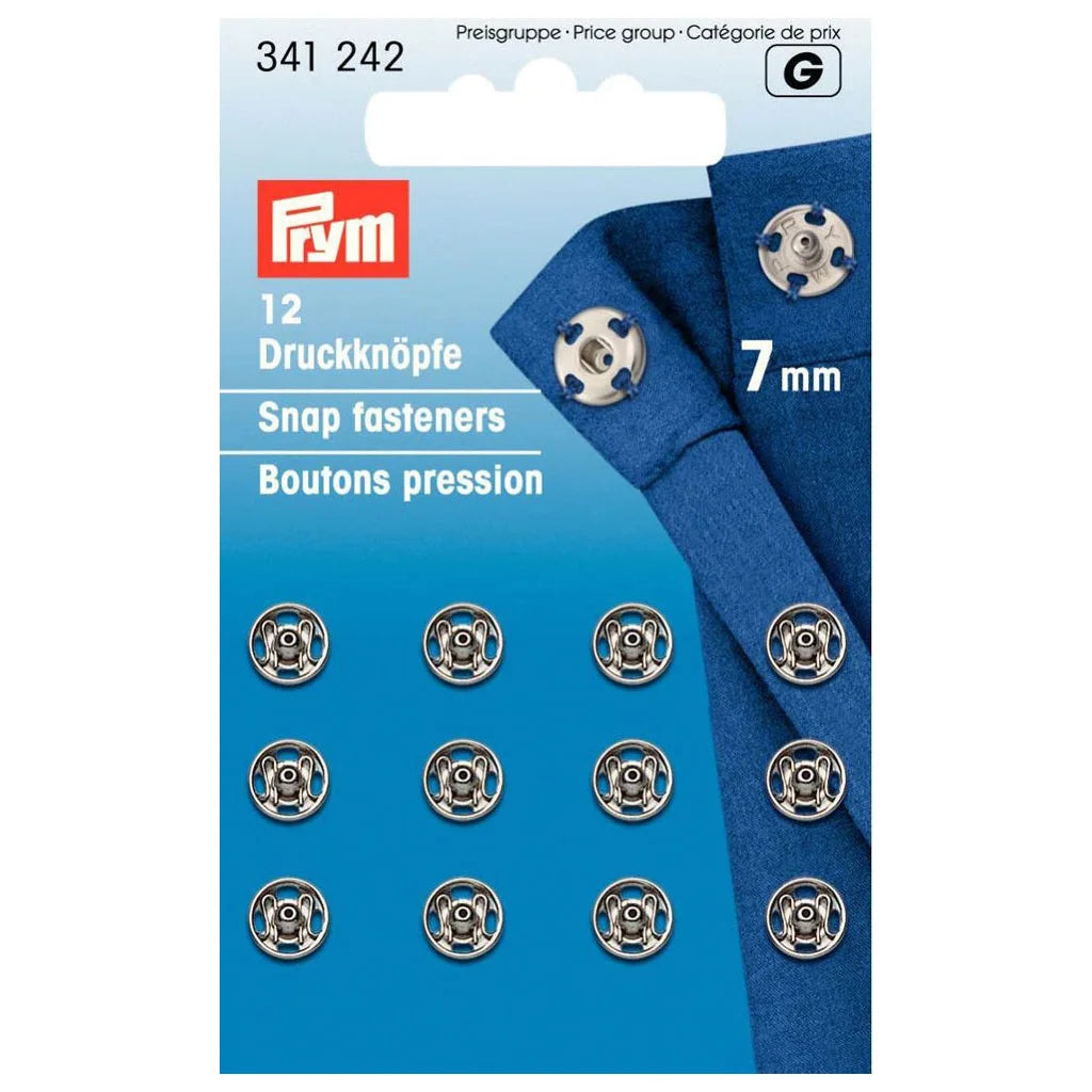12 Snap Fasteners 7mm