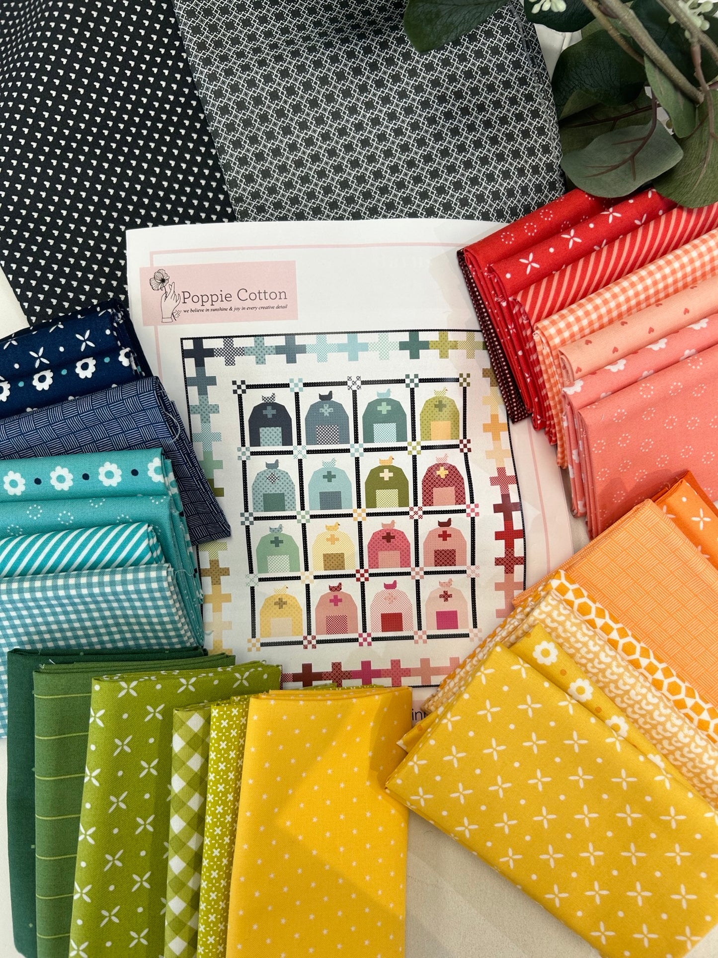 Rainbow Barns Quilt Kit
