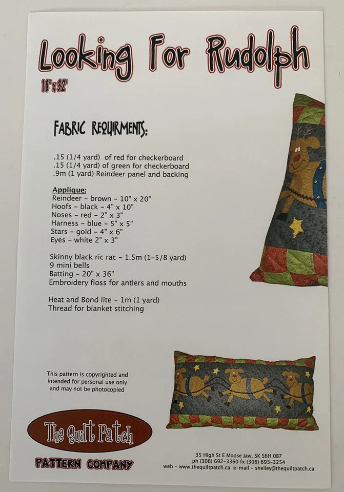 Looking for Rudolph Quilt Pattern