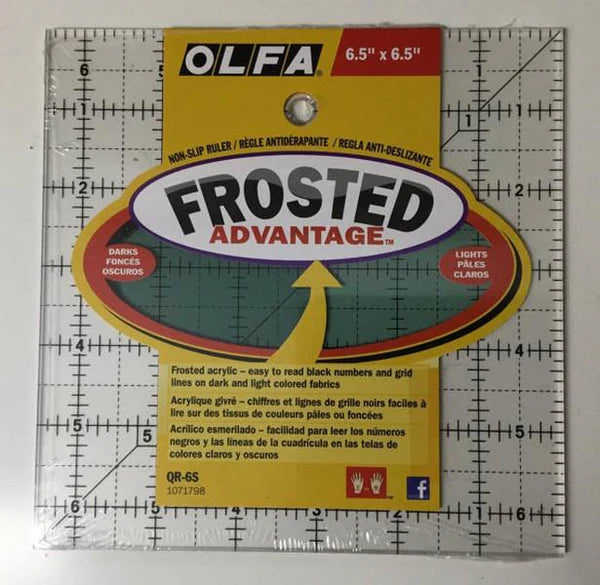 Olfa Frosted Advantage 6.5" x 6.5" Ruler