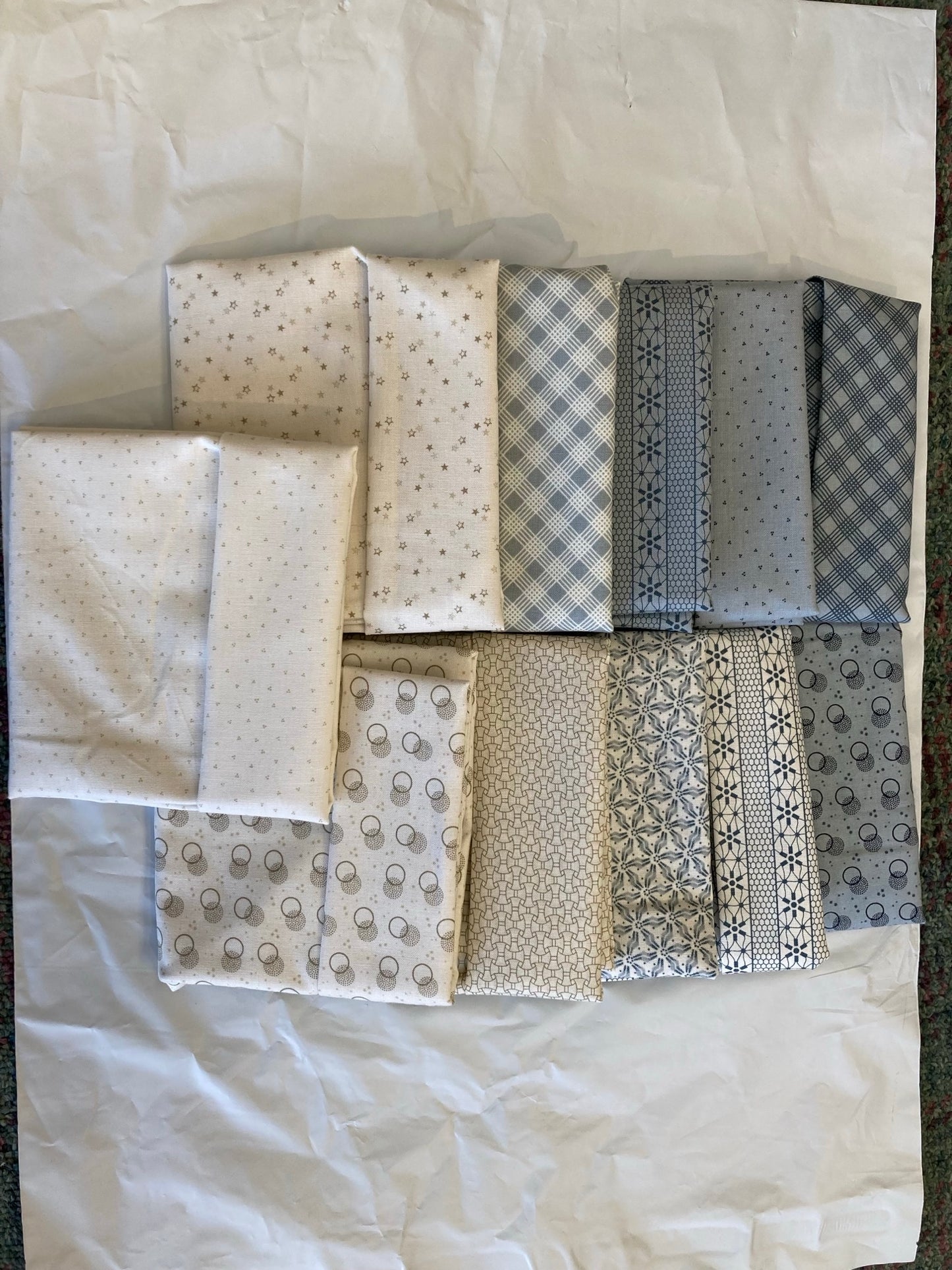 Snowman Gatherings Medium Blue/Beige Fat Quarter Bundle