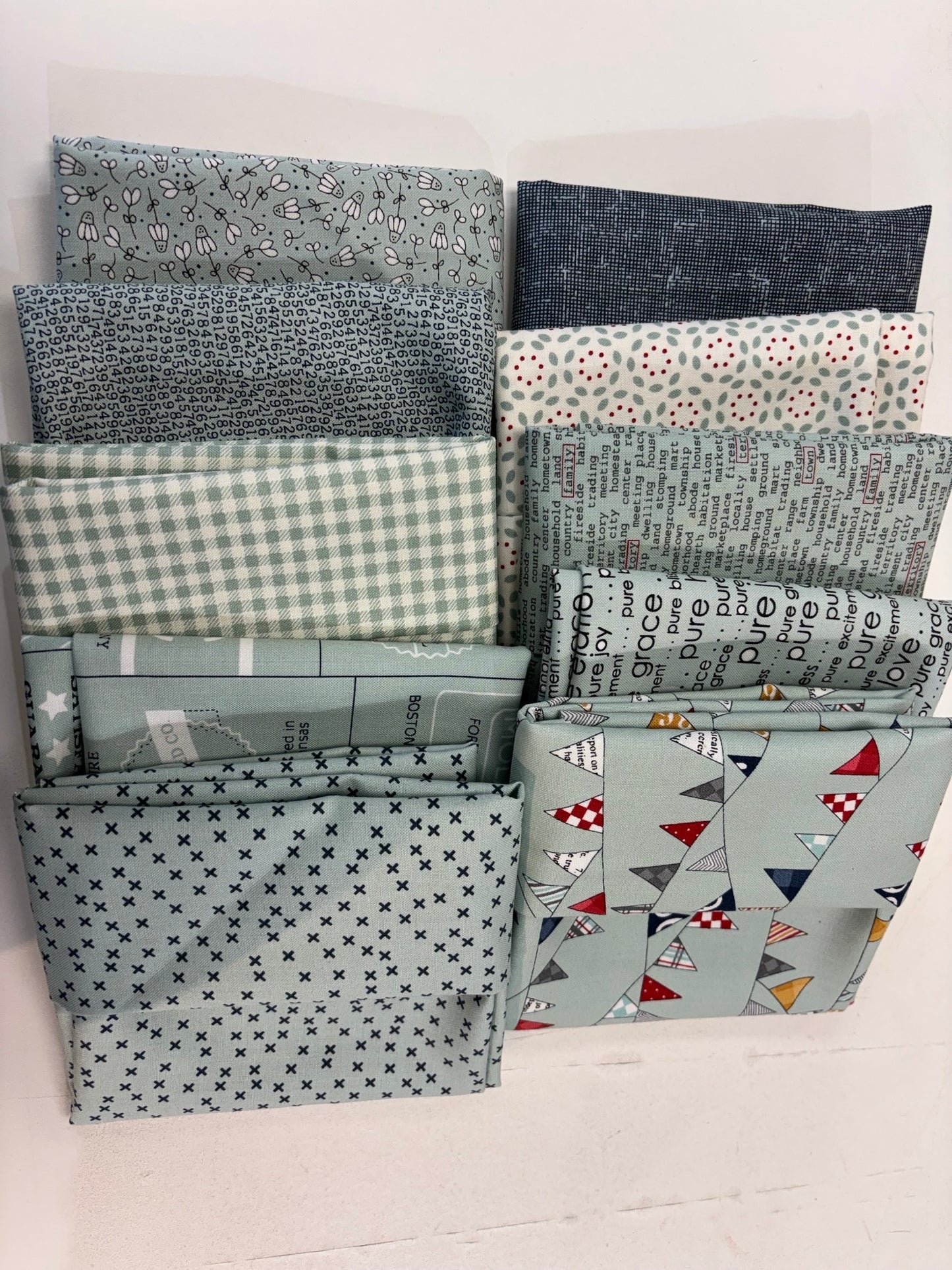 Vintage Teal Fat Quarter Bundle