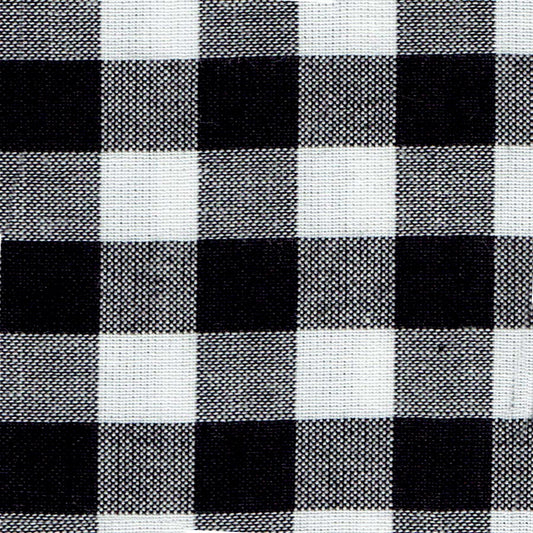 Warp and Weft Woven Black and White Gingham 10201Y 99