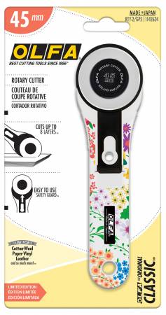 Olfa Printed Floral Handle 45mm Rotary Cutter