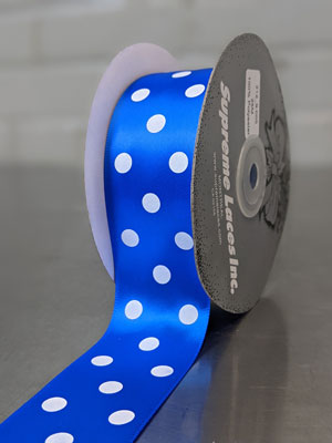 Dots Ribbon  Royal Blue 212_9-005