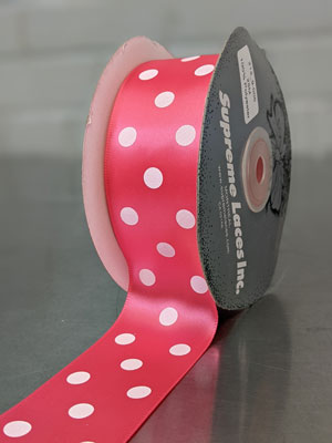 Dots Ribbon Hot Pink 212_9-006