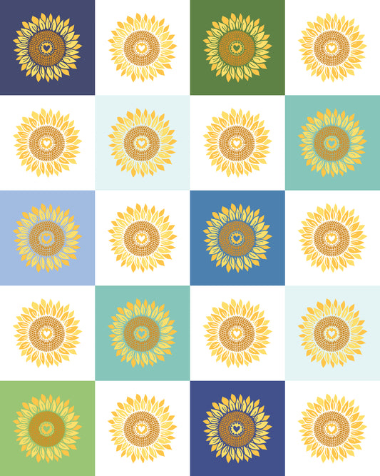 Sunflowers in my heart 527326-11 Panel