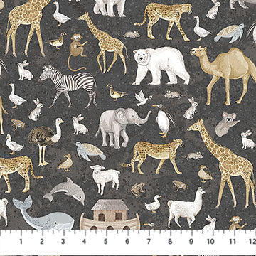 Two By Two 28712 96 Charcoal Medium Animal Toss