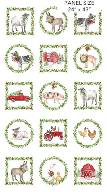 Barnyard Christmas Panel 28800 10
