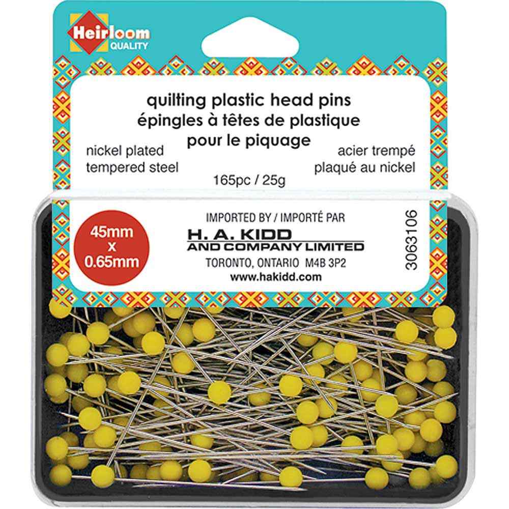 Heirloom Quilting Plastic Head Pins