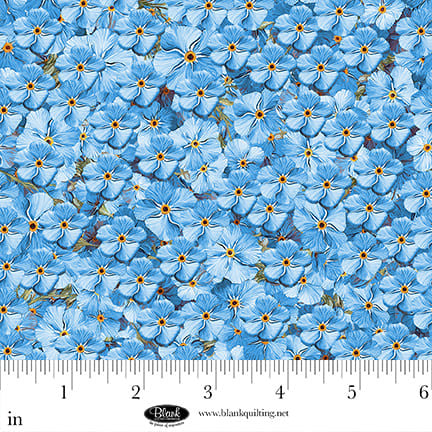 1 Meter Cut Forget Me Not 4281 75 Blue