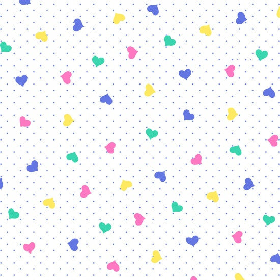 Comfy Prints Pastel Small Hearts Flannel 50441 124