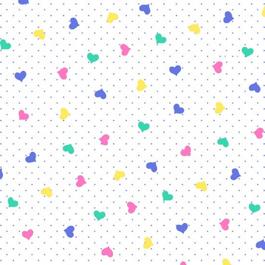 Comfy Prints Pastel Small Hearts Flannel 50441 124