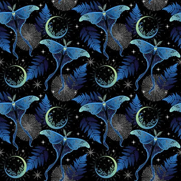 La Luna 5LL 1M Blue/ Silver Moths