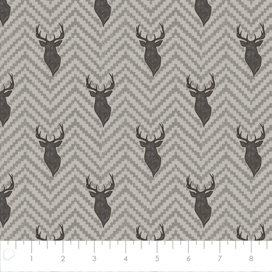 Rustic Textured Stag flannel  66230301B-02