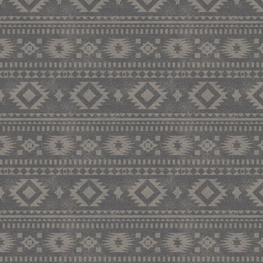 Textured Geo Stripe Flannel 66230302B-01 Charcoal