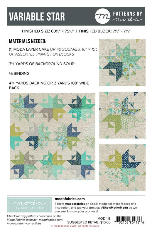 Variable Star Patchwork Pattern Variable Star Quilt Pattern – Mama Bears Quilt Shoppe