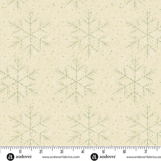 1 Meter Cut Snow Flurry A 10300 LG Snowflake Cream
