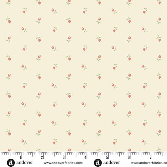1 Meter Cut Snow Flurry A 10318 LE Winter Heath Cream