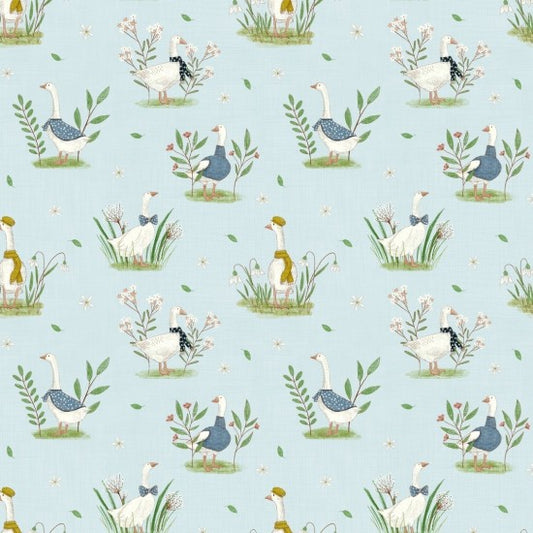 Whimsical Fields Geese VA4314 Blue