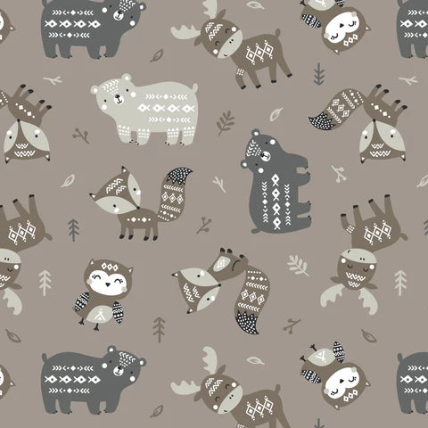 Woodland Wonders 89230208 05 Taupe Woodland friends