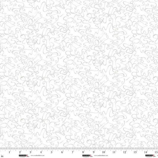 Best of Cream and Sugar 8927 01W White on White Scribbles