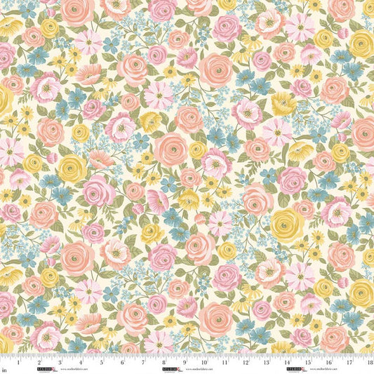 Layla 9010 01 Warm White Multi Floral
