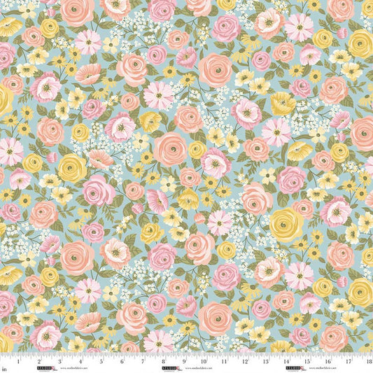 Layla 9010 17 Serene Blue Multi Floral