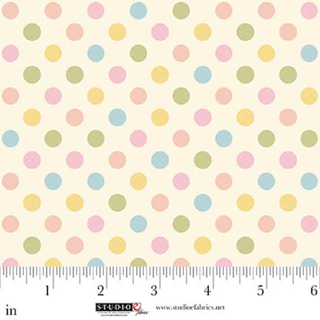 Layla 9015 01 Warm White Polka dot