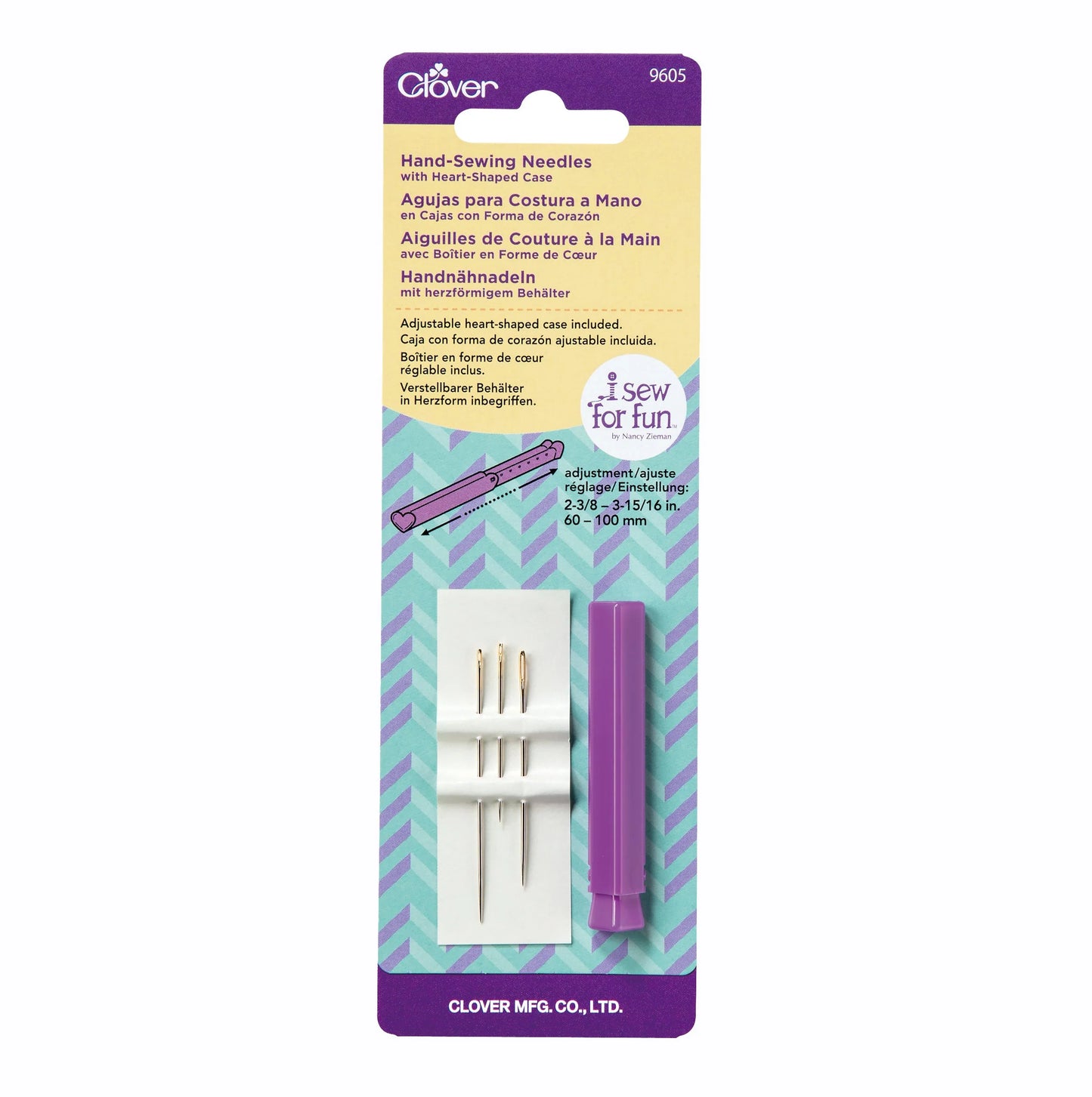 Hand Sewing Needles with Heart Shaped Case