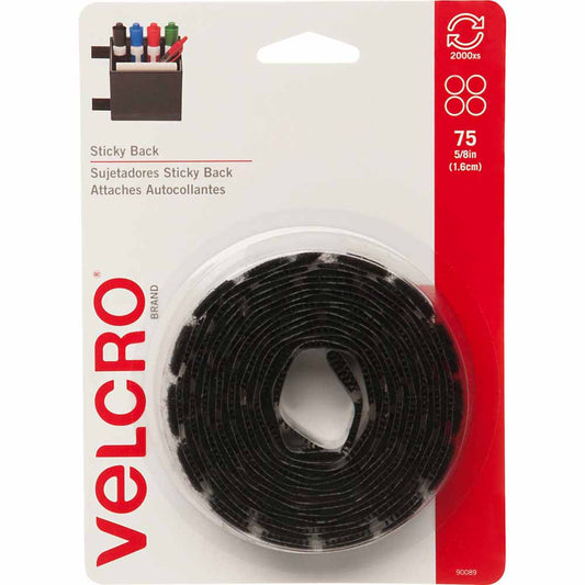 Velcro Sticky Back Coins Black