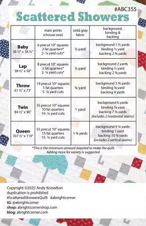 Scattered Showers Quilt Pattern